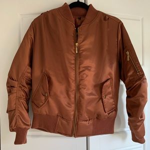 Bronze bomber jacket
